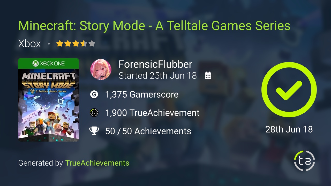 Minecraft Story Mode - A Telltale Games Series achievement summary